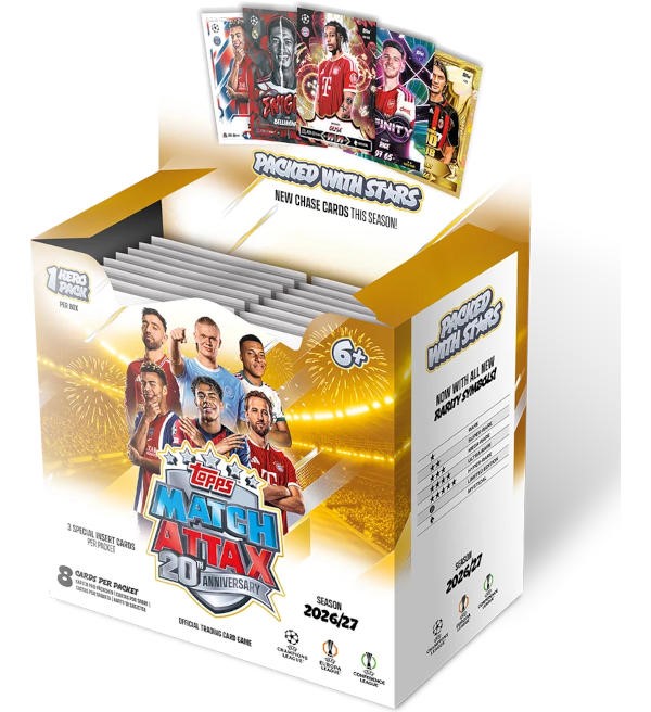 TOPPS - MATCH ATTAX UCC 26/27 - BOX 36 BUSTE - ITA TOPPS - MATCH ATTAX UCC 26/27 - BOX 36 BUSTE - ITA