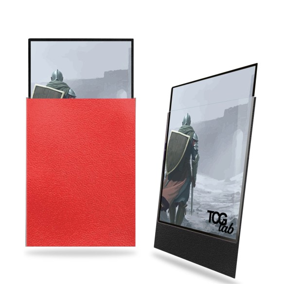 TCGLAB - BUSTE PROTETTIVE STANDARD 100 ULTRA CLEAR - MATTE RED/BLACK - (TL014)