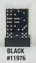 KOPLOW - 36 SET - D6 (12MM) ROP - BLACK - (KOP11976)