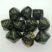 27218 LEAF BLACK GOLD/SILVER SET OF TEN D10'S