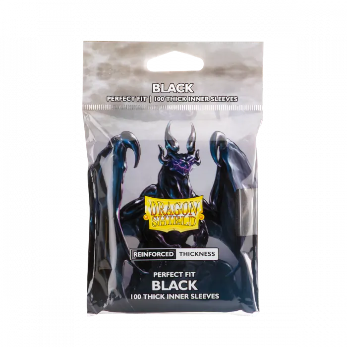 DRAGON SHIELD - PERFECT FIT THICK INNER SLEEVES 100 - BLACK (AT-13005)