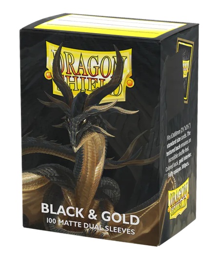 BUSTE PROTETTIVE STANDARD DA 100 - DUAL MATTE BLACK & GOLD (AT-15069)
