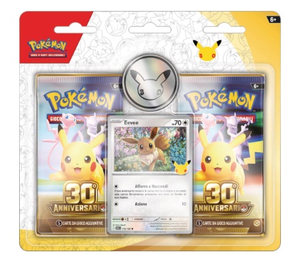 POKEMON 30° ANNIVERSARIO - BLISTER 2 BUSTE - (1PZ) COD: 10666