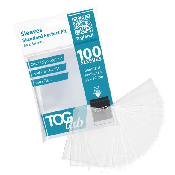 TCGLAB - BUSTE PROTETTIVE STANDARD 100 - PERFECT FIT 50µM - ULTRA CLEAR - (TL006) TCGLAB - BUSTE PROTETTIVE STANDARD 100 - PERFECT FIT 50µM - ULTRA CLEAR - (TL006)