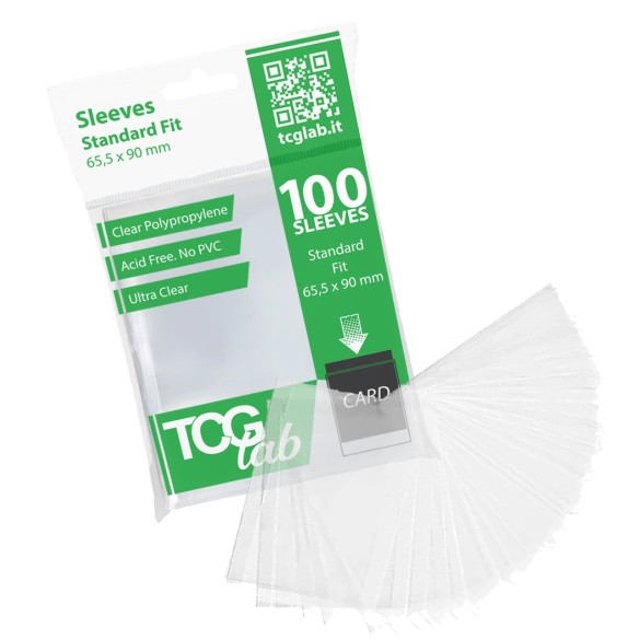 TCGLAB - BUSTE PROTETTIVE STANDARD 100 - FIT 50µM - ULTRA CLEAR - (TL005) TCGLAB - BUSTE PROTETTIVE STANDARD 100 - FIT 50µM - ULTRA CLEAR - (TL005)