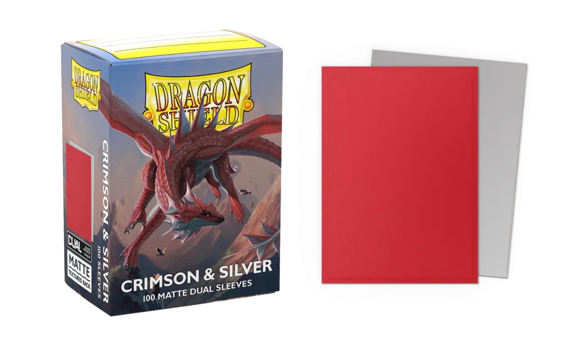 BUSTE PROTETTIVE STANDARD DA 100 - DUAL MATTE CRIMSON & SILVER (AT-15072)