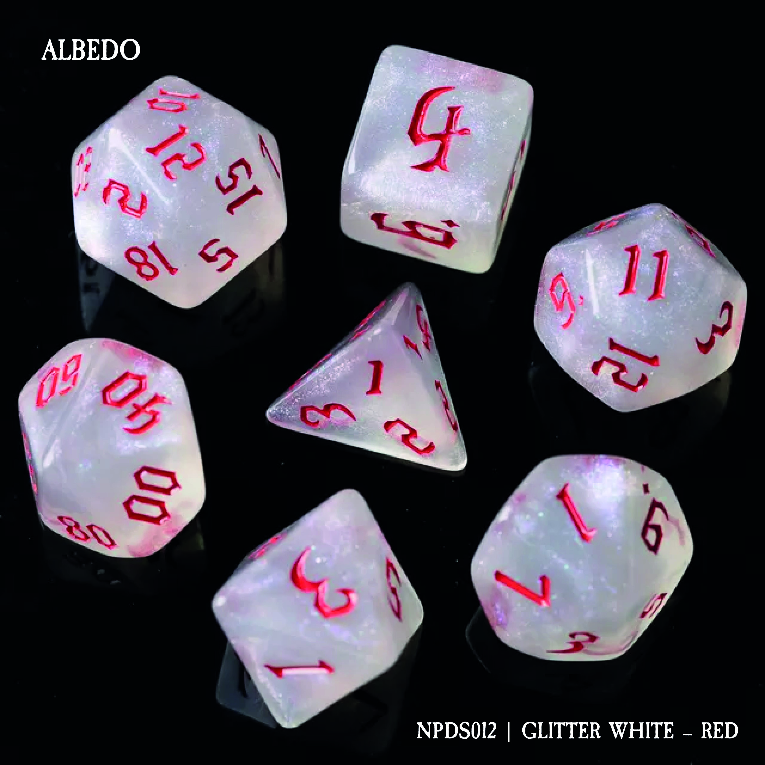 ALBEDO: GLITTER WHITE - RED (NPDS012)