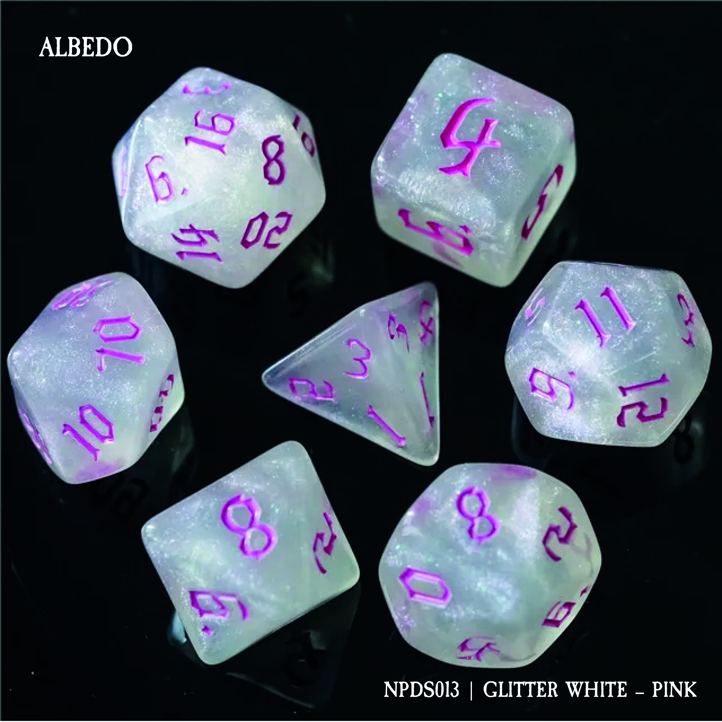 ALBEDO: GLITTER WHITE - PINK (NPDS013)