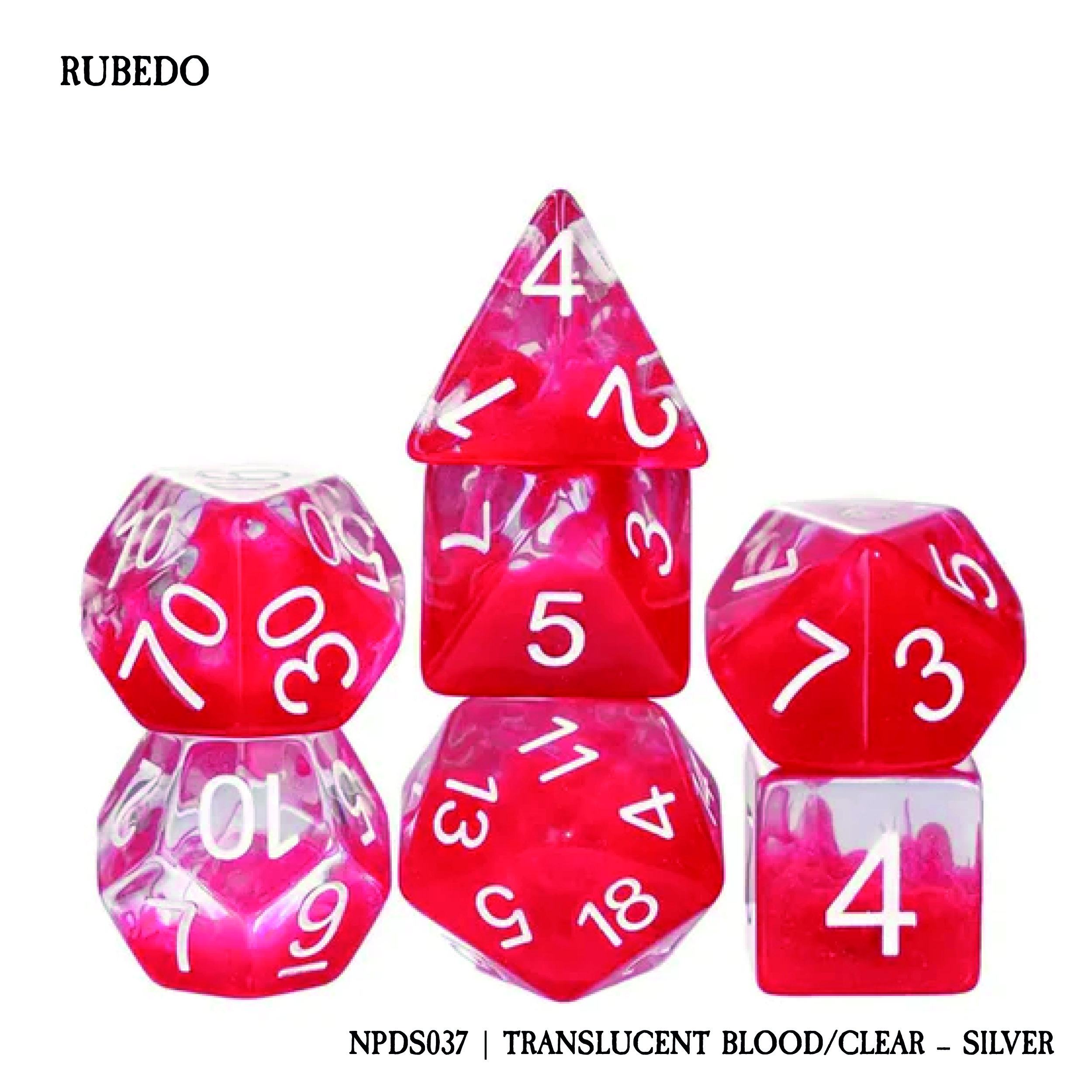 RUBEDO: TRANSLUCENT BLOOD/CLEAR - SILVER (NPDS037)