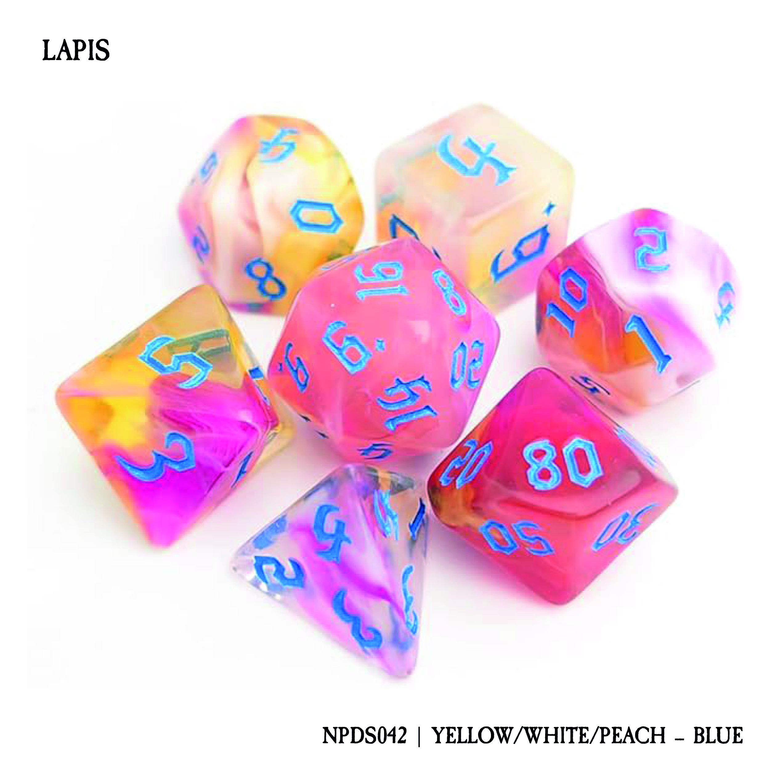LAPIS: YELLOW/WHITE/PEACH - BLUE (NPDS042)