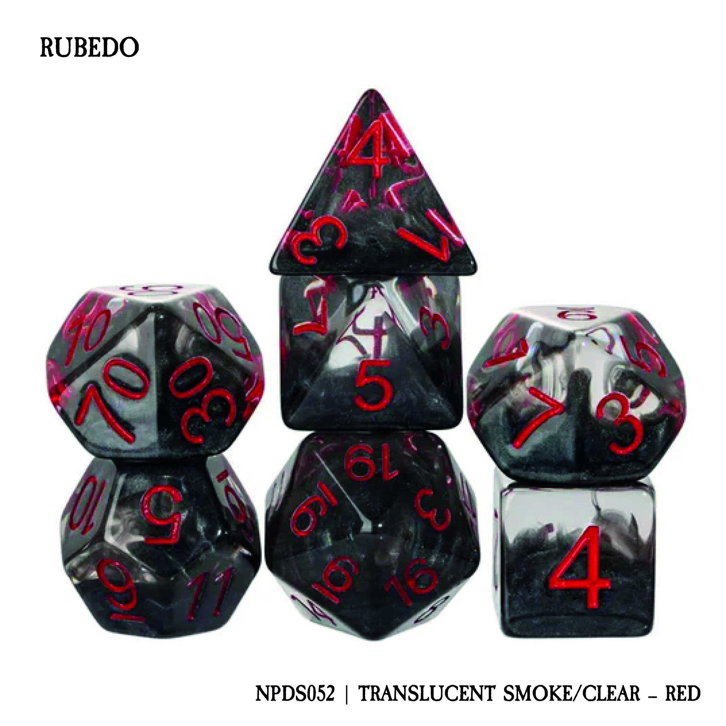 RUBEDO: TRASLUCENT SMOKE/CLEAR - RED (NPDS052)