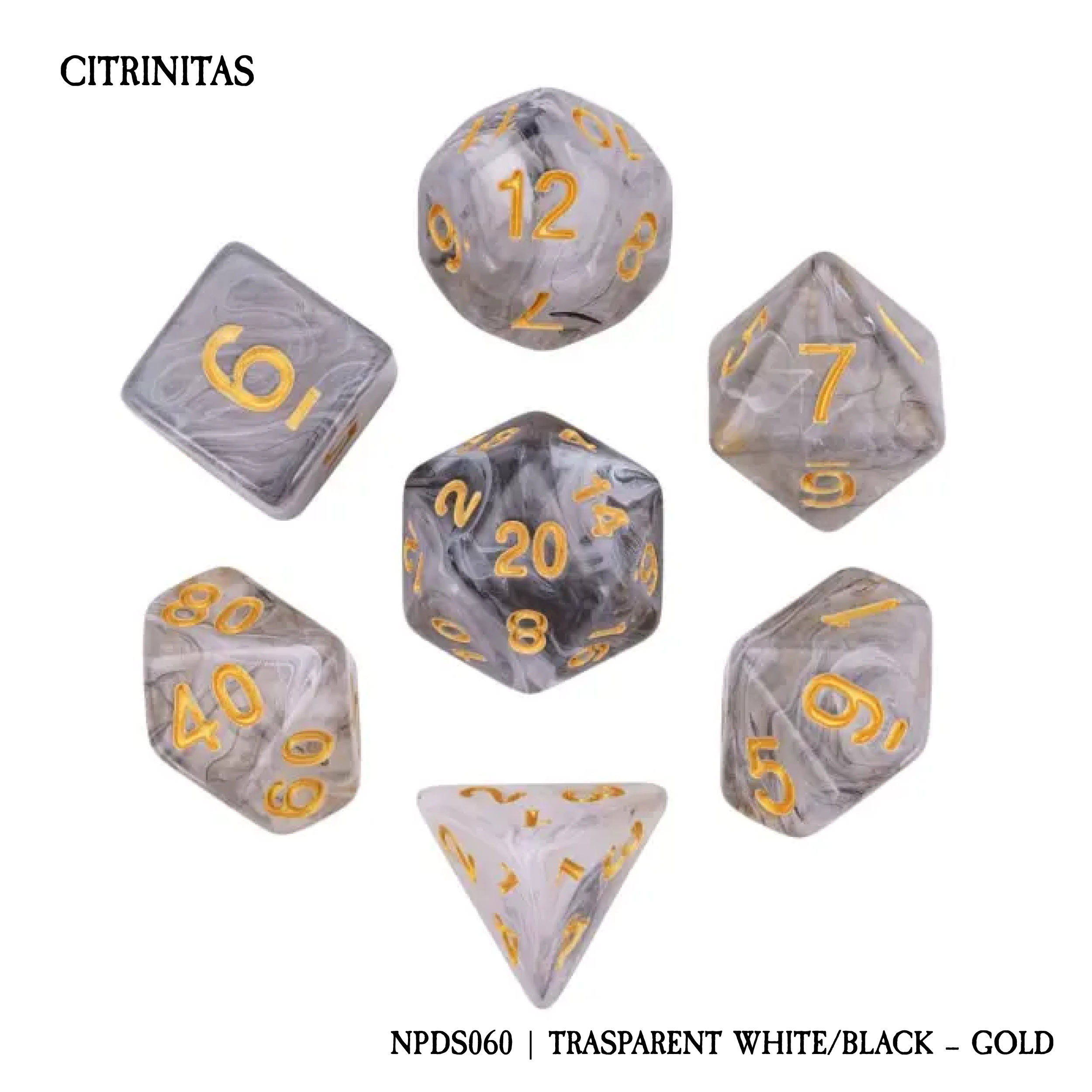 CITRINITAS: TRASPARENT WHITE/BLACK - GOLD (NPDS060)