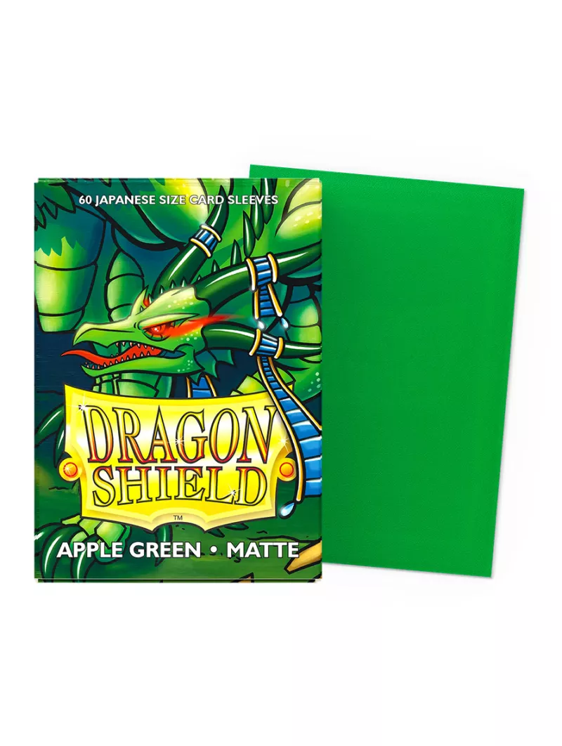 DRAGON SHIELD BUSTE PROTETTIVE MINI JAPANESE DA 60 - MATTE APPLE GREEN AT-11118 DRAGON SHIELD BUSTE PROTETTIVE MINI JAPANESE DA 60 - MATTE APPLE GREEN AT-11118
