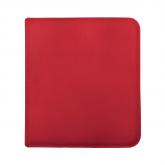 E-15743 ZIPPERED 12 POCKET PRO-BINDER RED