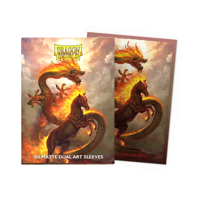 DS100 SLEEVES STANDARD MATTE DUAL ART - FIRE HORSE 2026 (AT-12115) DS100 SLEEVES STANDARD MATTE DUAL ART - FIRE HORSE 2026 (AT-12115)