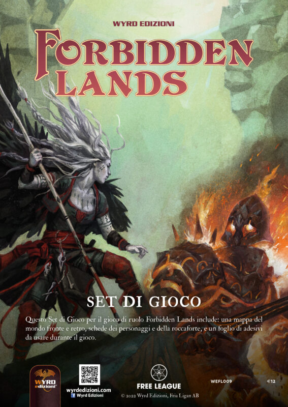 FORBIDDEN LANDS - SET MAPPA DI GIOCO E SCHEDE