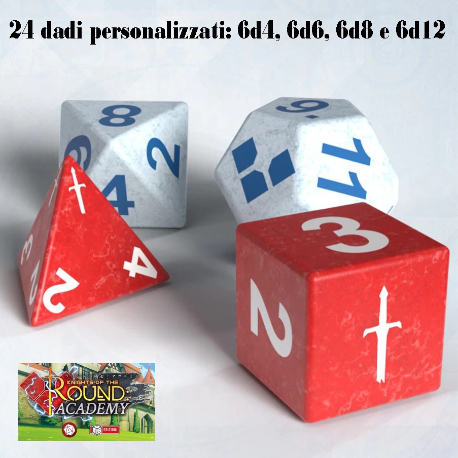 KNIGHTS OF THE ROUND: ACADEMY - SET DADI CUSTOM (PROMO 12 PZ)