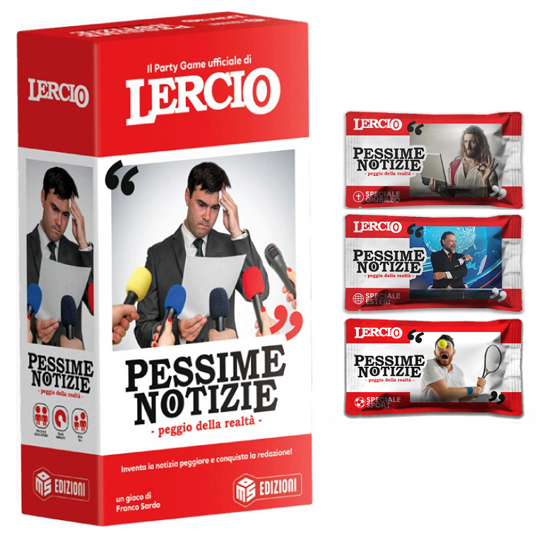LERCIO - PESSIME NOTIZIE - BUNDLE CON 3 ESPANSIONI LERCIO - PESSIME NOTIZIE - BUNDLE CON 3 ESPANSIONI