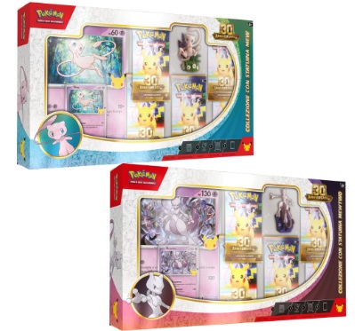 POKEMON 30° ANNIVERSARIO - COLLEZIONE CON STATUINA MEW & MEWTWO - (1PZ) COD: 10452
