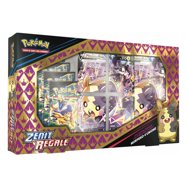 POKEMON SPADA E SCUDO 12.5 ZENIT REGALE - COLLEZIONE CON PLANCIA V-UNION PREMIUM MORPEKO (COD:60279) POKEMON SPADA E SCUDO 12.5 ZENIT REGALE - COLLEZIONE CON PLANCIA V-UNION PREMIUM MORPEKO (COD:60279)