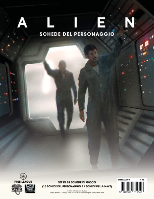 ALIEN - IL GIOCO DI RUOLO - SET DI SCHEDE (NAVE E PERSONAGGIO)