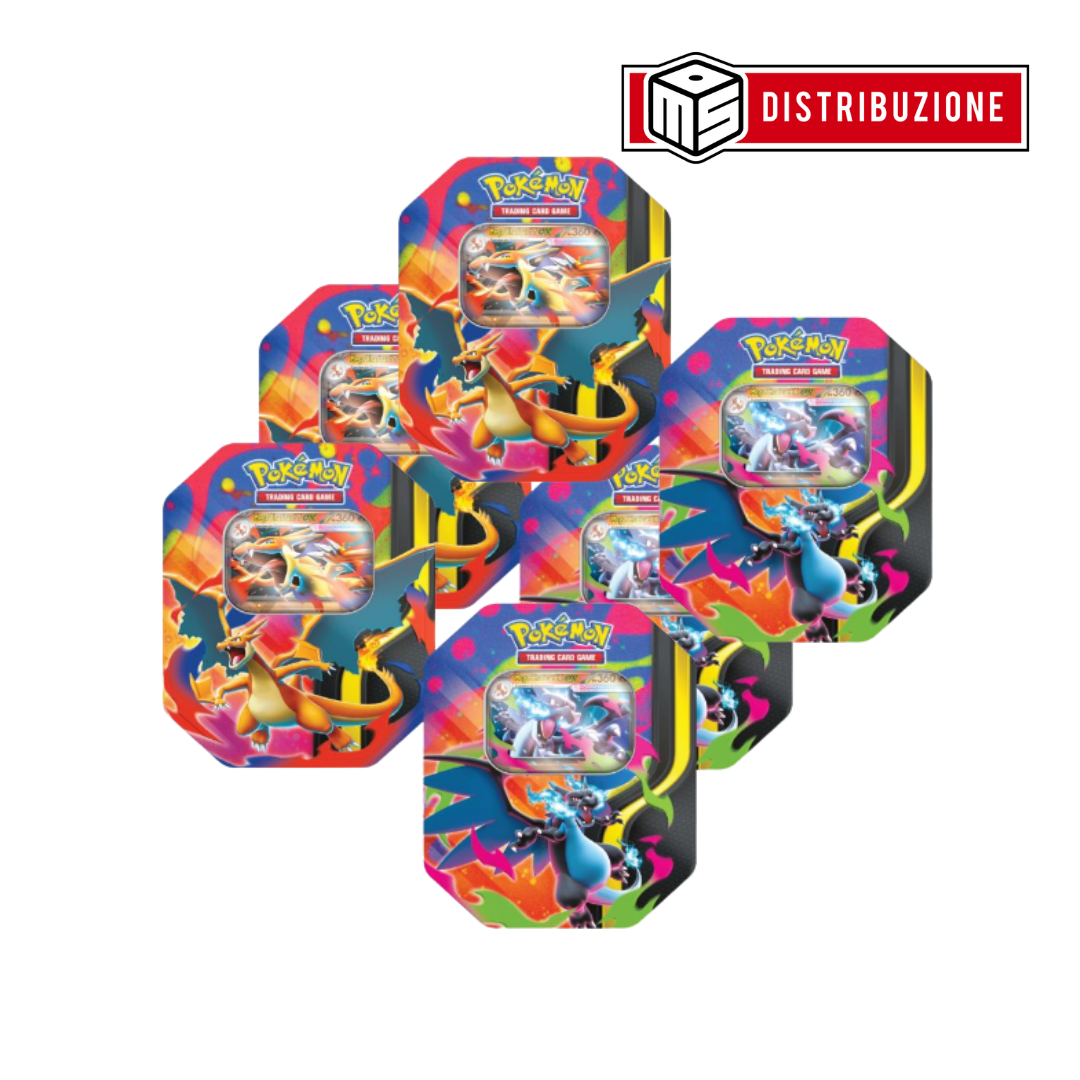 POKEMON - TIN DA COLLEZIONE MEGA CHARIZARD - 6PZ (COD: 10300) POKEMON - TIN DA COLLEZIONE MEGA CHARIZARD - 6PZ (COD: 10300)