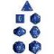 25306 SPECKLED POLYHEDRAL WATER 7-DADI SET