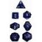 25337 SPECKLED POLYHEDRAL GOLDEN COBALT 7-DADI SET