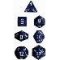 25346 SPECKLED POLYHEDRAL STEALTH 7-DADI SET