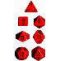 25414 OPAQUE POLYHEDRAL RED/BLACK 7-DADI SET