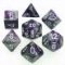 26432 GEMINI POLYHEDRAL PURPLE-STEELW/WHITE 7-DADI SET