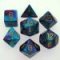 26449 GEMINI POLYHEDRAL PURPLE-TEAL W/GOLD  7 DADI SET