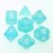 27405 FROSTED POLYHEDRAL TEAL/WHITE 7-DADI SET