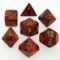 27414 SCARAB POLYHEDRAL SCARLET/GOLD 7-DADI SET