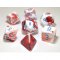 30022 GEMINI POLYHEDRAL RED-WHITE/BLUE 7-DADI SET