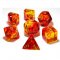 30024 GEMINI POLYHEDRAL RED-YELLOW/GOLD 7-DADI SET