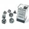 27578 BOREALIS POLYHEDRAL LIGHT SMOKE/SILVER LUMINARY - 7 DADI SET